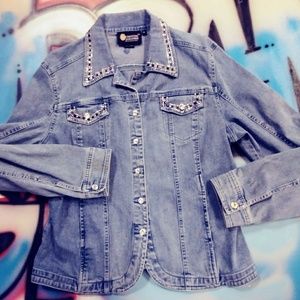 Christine Alexander Denim Jacket w/Swarovskis